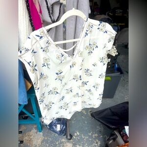 Sienna Sky White Floral Blouse